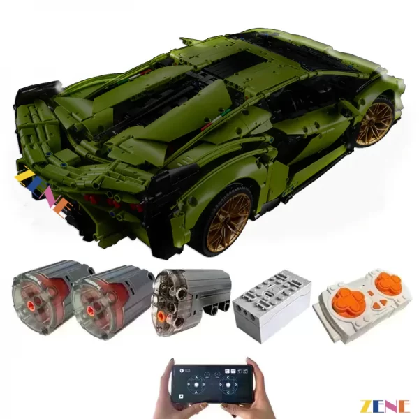 Power Functions Kit for LEGO Lamborghini Sián FKP 37 #42115 Technic™ RC Kit. LEGO sets aren't included. - Image 5