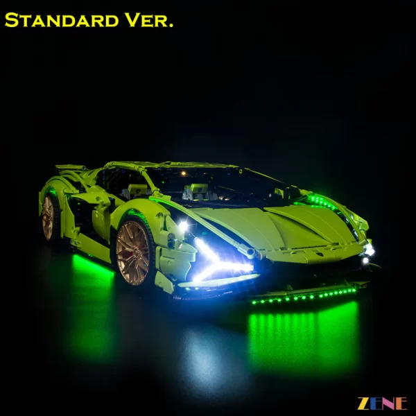 Light Kit for LEGO Lamborghini Sian Fkp37 #42115 Light Kit ONLY. LEGO sets aren't included.  [Standard Remote Control & Sound Edition]