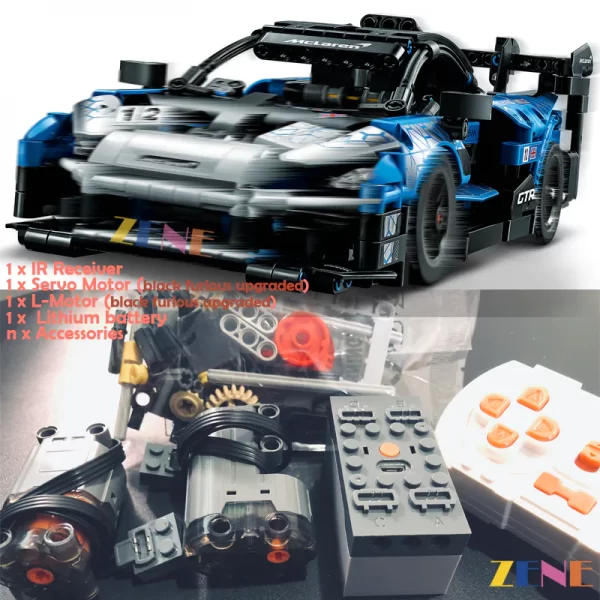Power Functions Kit for LEGO McLaren Senna GTR™ #42123 Technic™ RC Kit. LEGO sets aren't included. - Image 7
