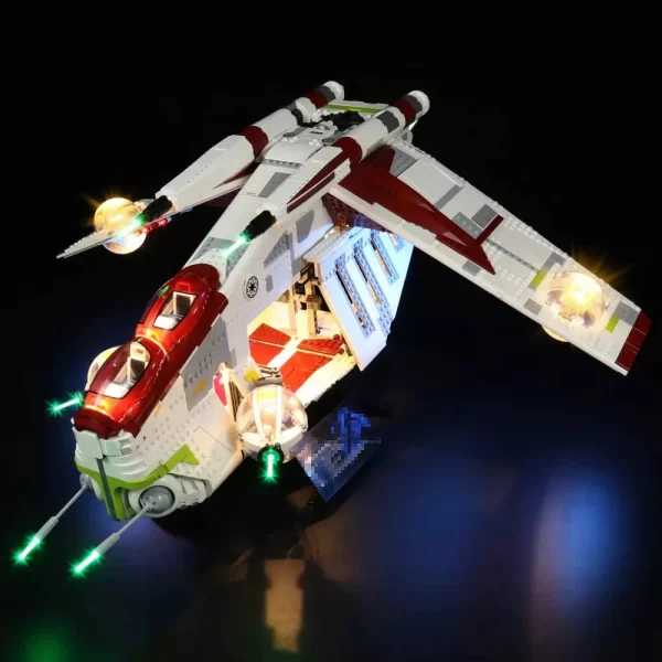 LED LIGHTING KIT for STAR WARS REPUBLIC GUNSHIP  LEGO KIT.  [LED LIGHT KIT ONLY]  LEGO KIT SOLD SEPERATELY  [REMOTE CONTROL VERSION] - Image 2