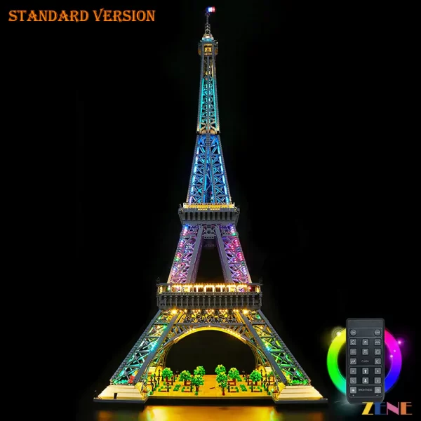 LEGO Eiffel Tower #10307 Light Kit Multi Color Light Kit ONLY. LEGO sets aren't included.  [REMOTE CONTROL EDITION]