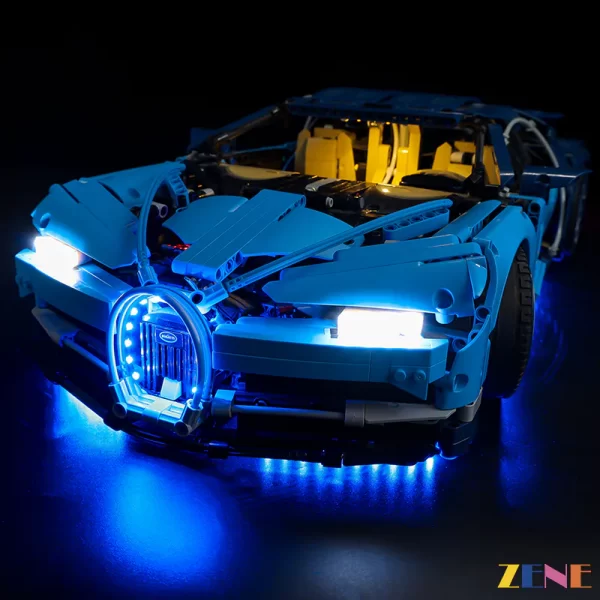 Light Kit for LEGO Technic™ Bugatti Chiron #42083  Remote control & Sound version - Image 6