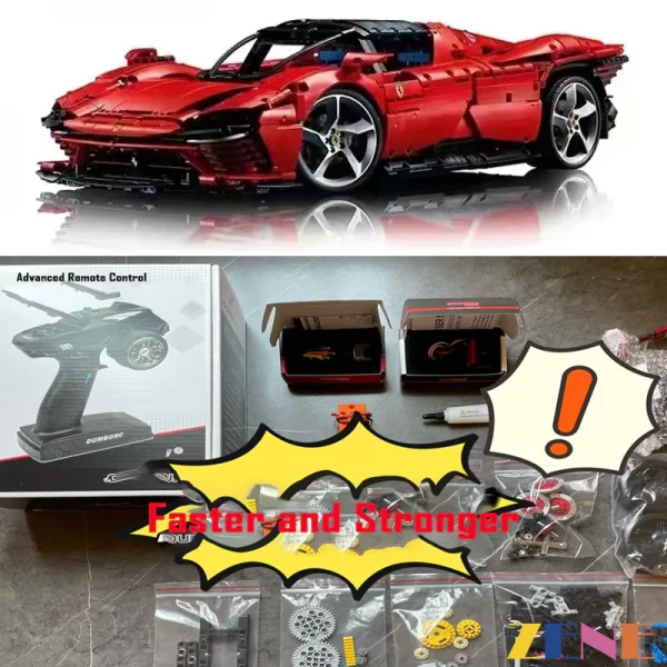 [Ultimate] Power Functions Kit for LEGO Ferrari Daytona SP3 #42143 Brushless Motor Ver. Technic™ RC Kit. LEGO sets aren't included.