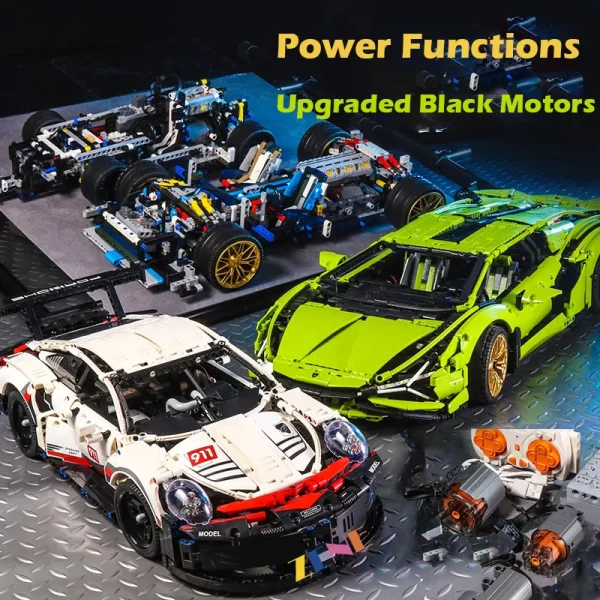 Power Functions Kit for LEGO Porsche 911 RSR #42096 Technic™ RC Kit. LEGO sets aren't included. - Image 5