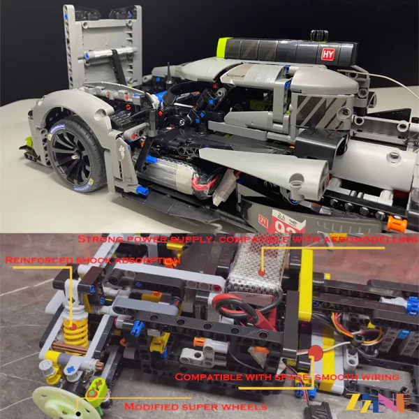 Ultimate High performance brushless motor & LED Light Kit for  LEGO PEUGEOT 9X8 24H Le Mans Hybrid Hypercar   [LEGO KIT NOT INCLUDED] LEGO KIT Available by following our link to LEGO website - Image 2