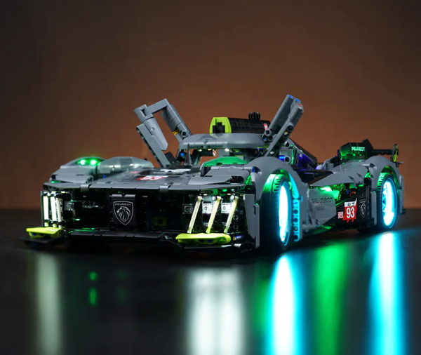 Ultimate High performance brushless motor & LED Light Kit for  LEGO PEUGEOT 9X8 24H Le Mans Hybrid Hypercar   [LEGO KIT NOT INCLUDED] LEGO KIT Available by following our link to LEGO website