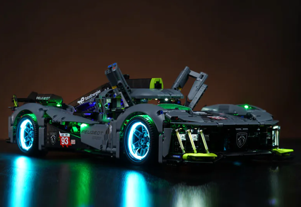 Ultimate High performance brushless motor & LED Light Kit for  LEGO PEUGEOT 9X8 24H Le Mans Hybrid Hypercar   [LEGO KIT NOT INCLUDED] LEGO KIT Available by following our link to LEGO website - Image 7